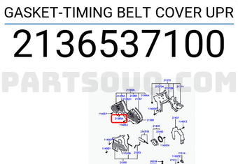 Hyundai / KIA 2136537100 GASKET-TIMING BELT COVER UPR