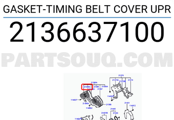 Hyundai / KIA 2136637100 GASKET-TIMING BELT COVER UPR