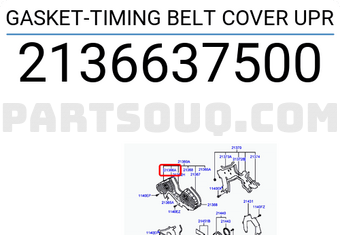 Hyundai / KIA 2136637500 GASKET-TIMING BELT COVER UPR