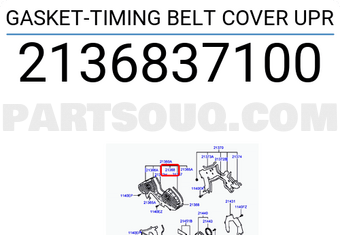 Hyundai / KIA 2136837100 GASKET-TIMING BELT COVER UPR