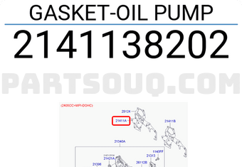 Hyundai / KIA 2141138202 GASKET-OIL PUMP