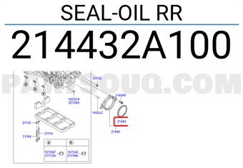 Hyundai / KIA 214432A100 SEAL-OIL RR