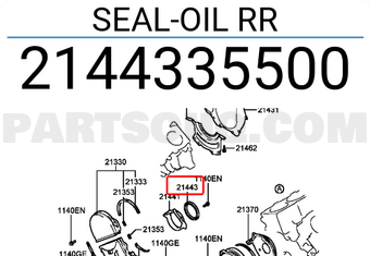 Hyundai / KIA 2144335500 SEAL-OIL RR