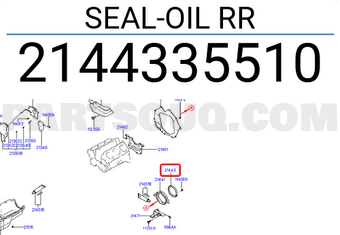 Hyundai / KIA 2144335510 SEAL-OIL RR