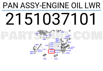 Hyundai / KIA 2151037101 PAN ASSY-ENGINE OIL LWR