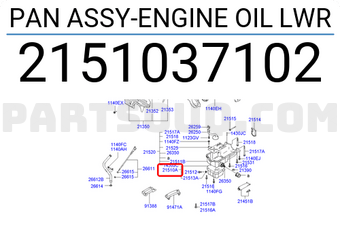 Hyundai / KIA 2151037102 PAN ASSY-ENGINE OIL LWR