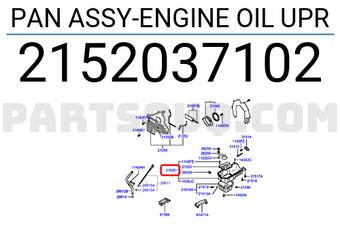Hyundai / KIA 2152037102 PAN ASSY-ENGINE OIL UPR