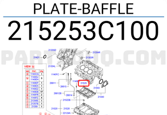 Hyundai / KIA 215253C100 PLATE-BAFFLE