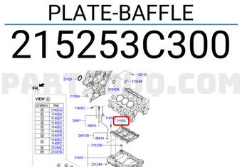 Hyundai / KIA 215253C300 PLATE-BAFFLE