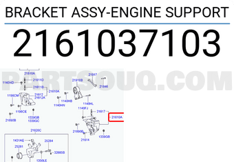 Hyundai / KIA 2161037103 BRACKET ASSY-ENGINE SUPPORT