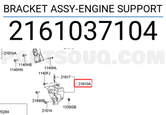 Hyundai / KIA 2161037104 BRACKET ASSY-ENGINE SUPPORT