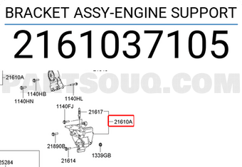Hyundai / KIA 2161037105 BRACKET ASSY-ENGINE SUPPORT