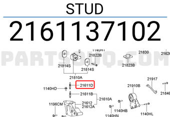 Hyundai / KIA 2161137102 STUD