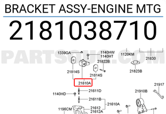 Hyundai / KIA 2181038710 BRACKET ASSY-ENGINE MTG