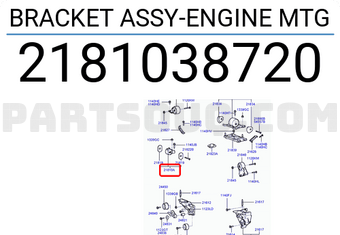 Hyundai / KIA 2181038720 BRACKET ASSY-ENGINE MTG