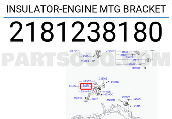 Hyundai / KIA 2181238180 INSULATOR-ENGINE MTG BRACKET
