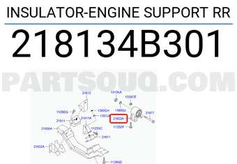 Hyundai / KIA 218134B301 INSULATOR-ENGINE SUPPORT RR