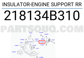 Hyundai / KIA 218134B310 INSULATOR-ENGINE SUPPORT RR