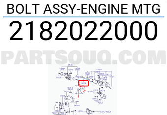 Hyundai / KIA 2182022000 BOLT ASSY-ENGINE MTG