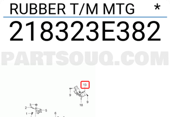 Hyundai / KIA 218323E382 RUBBER T/M MTG *
