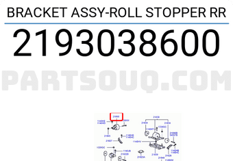 Hyundai / KIA 2193038600 BRACKET ASSY-ROLL STOPPER RR