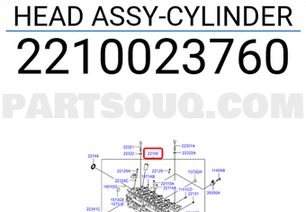 Hyundai / KIA 2210023760 HEAD ASSY-CYLINDER