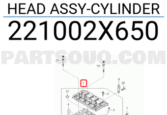 Hyundai / KIA 221002X650 HEAD ASSY-CYLINDER