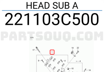 Hyundai / KIA 221103C500 HEAD SUB A