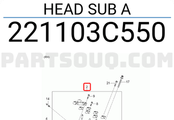 Hyundai / KIA 221103C550 HEAD SUB A
