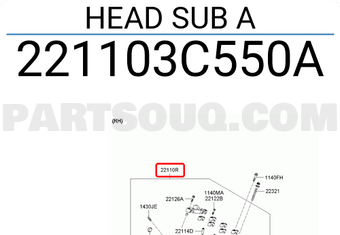 Hyundai / KIA 221103C550A HEAD SUB A