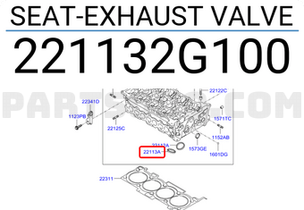 Hyundai / KIA 221132G100 SEAT-EXHAUST VALVE