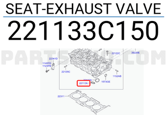 Hyundai / KIA 221133C150 SEAT-EXHAUST VALVE