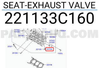 Hyundai / KIA 221133C160 SEAT-EXHAUST VALVE