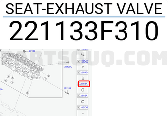 Hyundai / KIA 221133F310 SEAT-EXHAUST VALVE