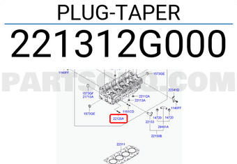 Hyundai / KIA 221312G000 PLUG-TAPER