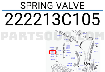 Hyundai / KIA 222213C105 SPRING-VALVE