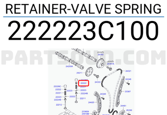 Hyundai / KIA 222223C100 RETAINER-VALVE SPRING
