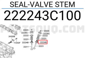 Hyundai / KIA 222243C100 SEAL-VALVE STEM