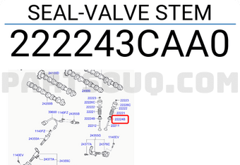 Hyundai / KIA 222243CAA0 SEAL-VALVE STEM