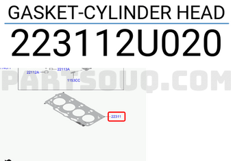Прокладка ГБЦ HYUNDAI Palisade 22- 3.8