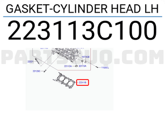 Hyundai / KIA 223113C100 GASKET-CYLINDER HEAD LH