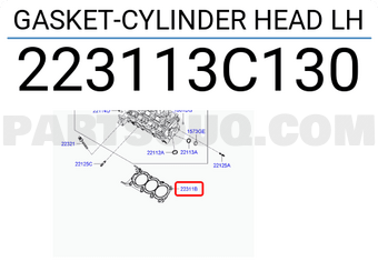 Hyundai / KIA 223113C130 GASKET-CYLINDER HEAD LH