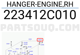 Hyundai / KIA 223412C010 HANGER-ENGINE,RH