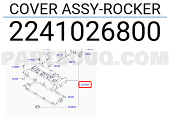 Hyundai / KIA 2241026800 COVER ASSY-ROCKER