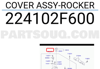 COVER ASSY-ROCKER 224102F600, Hyundai / KIA Parts