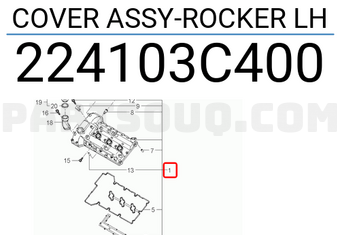 Hyundai / KIA 224103C400 COVER ASSY-ROCKER LH