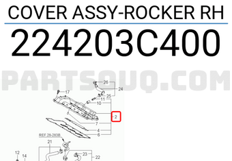 Hyundai / KIA 224203C400 COVER ASSY-ROCKER RH