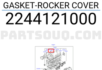 Hyundai / KIA 2244121000 GASKET-ROCKER COVER