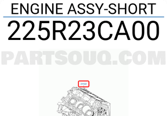 Hyundai / KIA 225R23CA00 ENGINE ASSY-SHORT