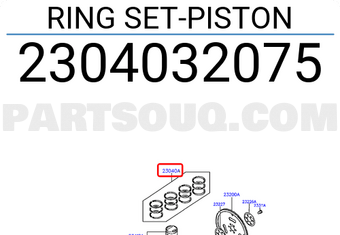 Hyundai / KIA 2304032075 RING SET-PISTON